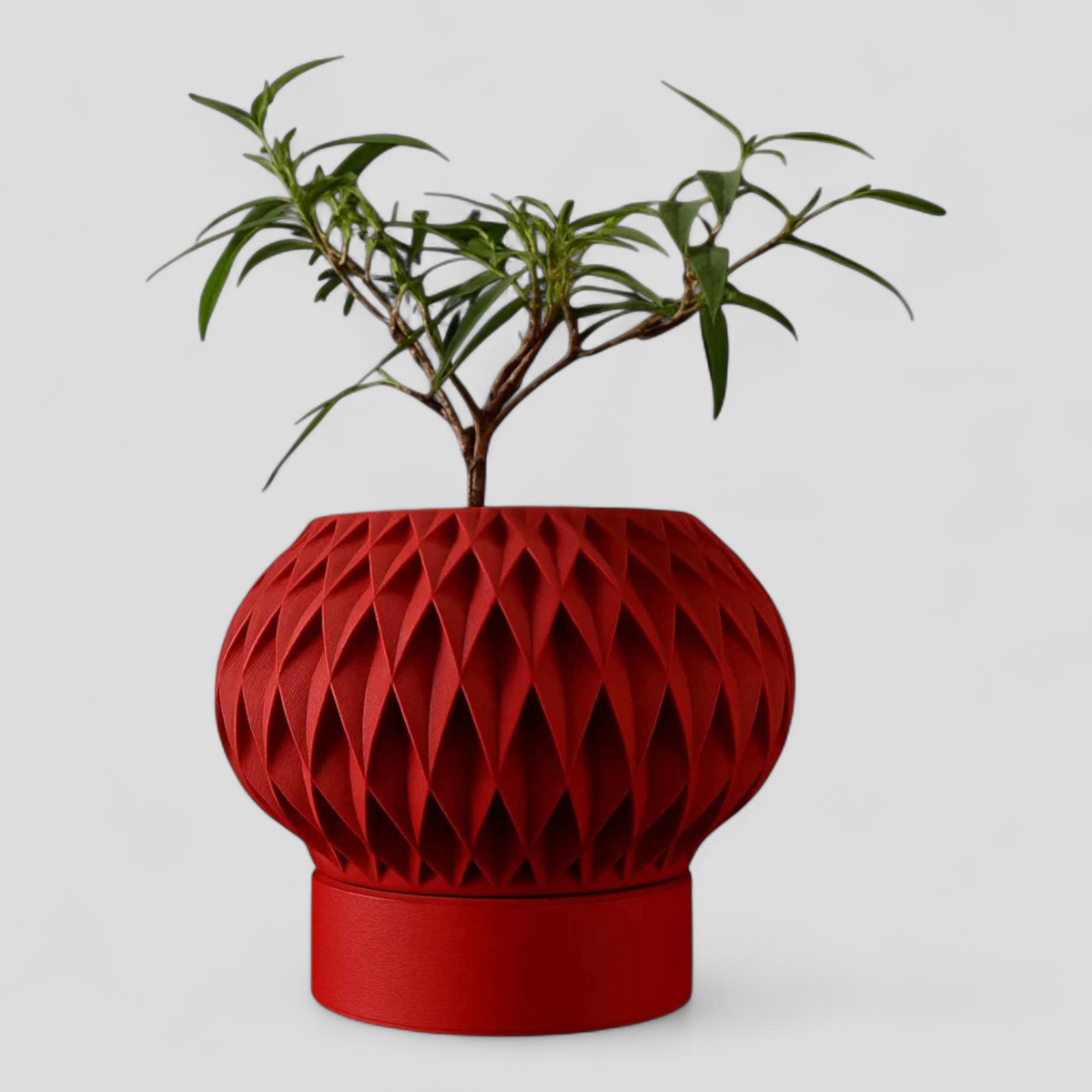 Pots de fleurs : Jardinière au Design 3D Contemporain Pots de fleurs dans Rouge Lave Mat de Marche Lino
