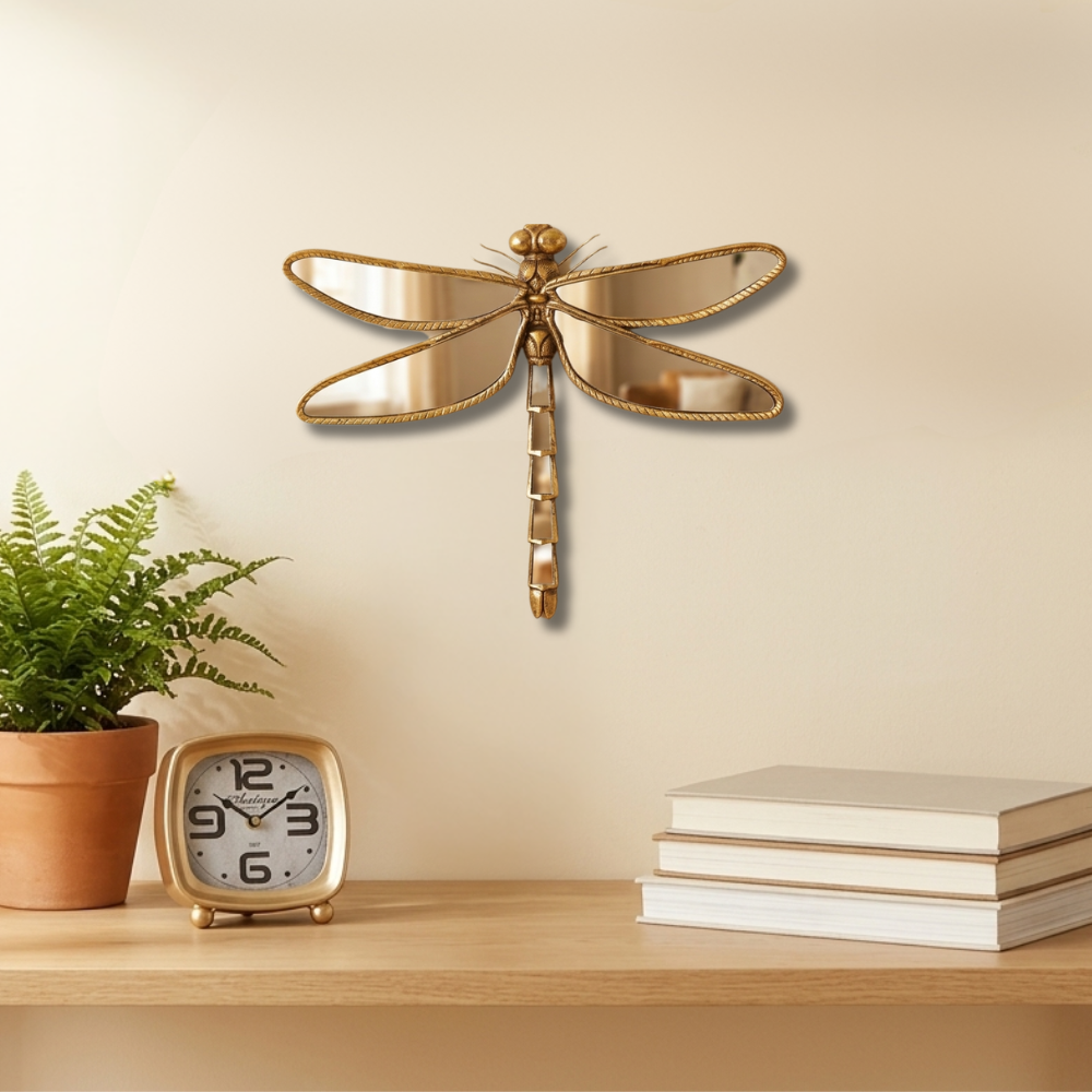 Wall Mirror : Miroir Mural Decoratif Libellule et Papillon dans de Marche Lino