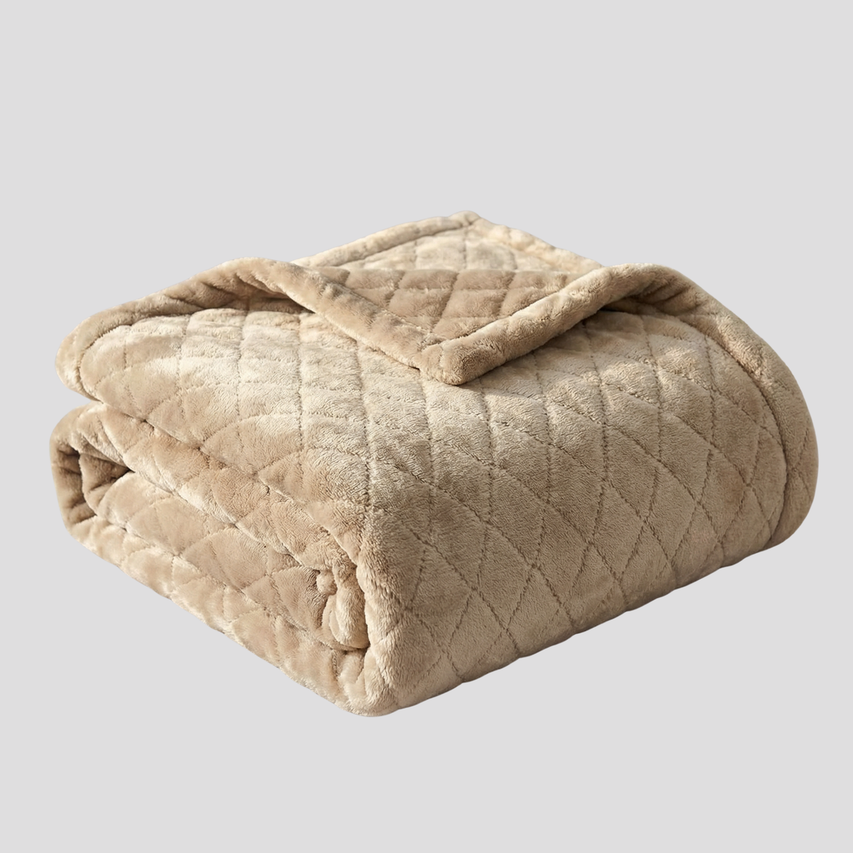 Literie : Couverture Douce en Velours pour Lit Ou Canapé dans Kaki de Marche Lino