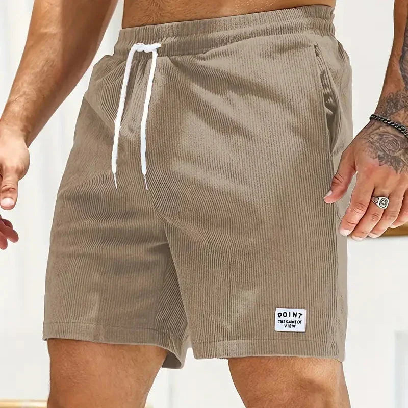 Let ribfløjl shorts til kvinder med snøre - Komfortabel