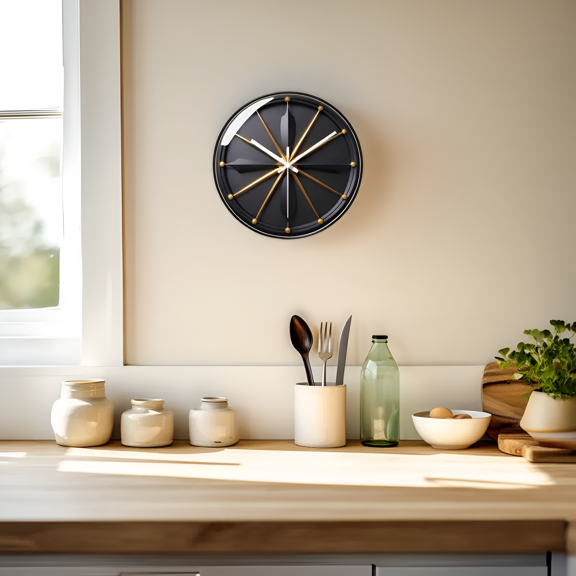Horloge Murale Silencieuse au Design Verre