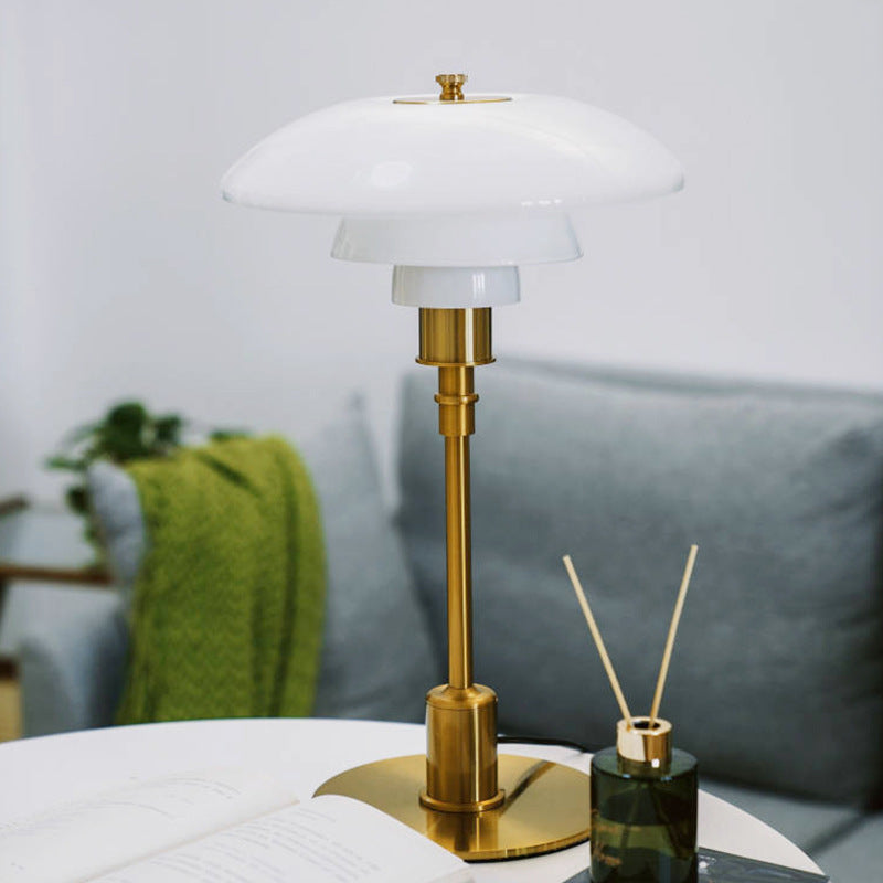 Lampe de table design danois moderne - Abat-jour superposé, LED