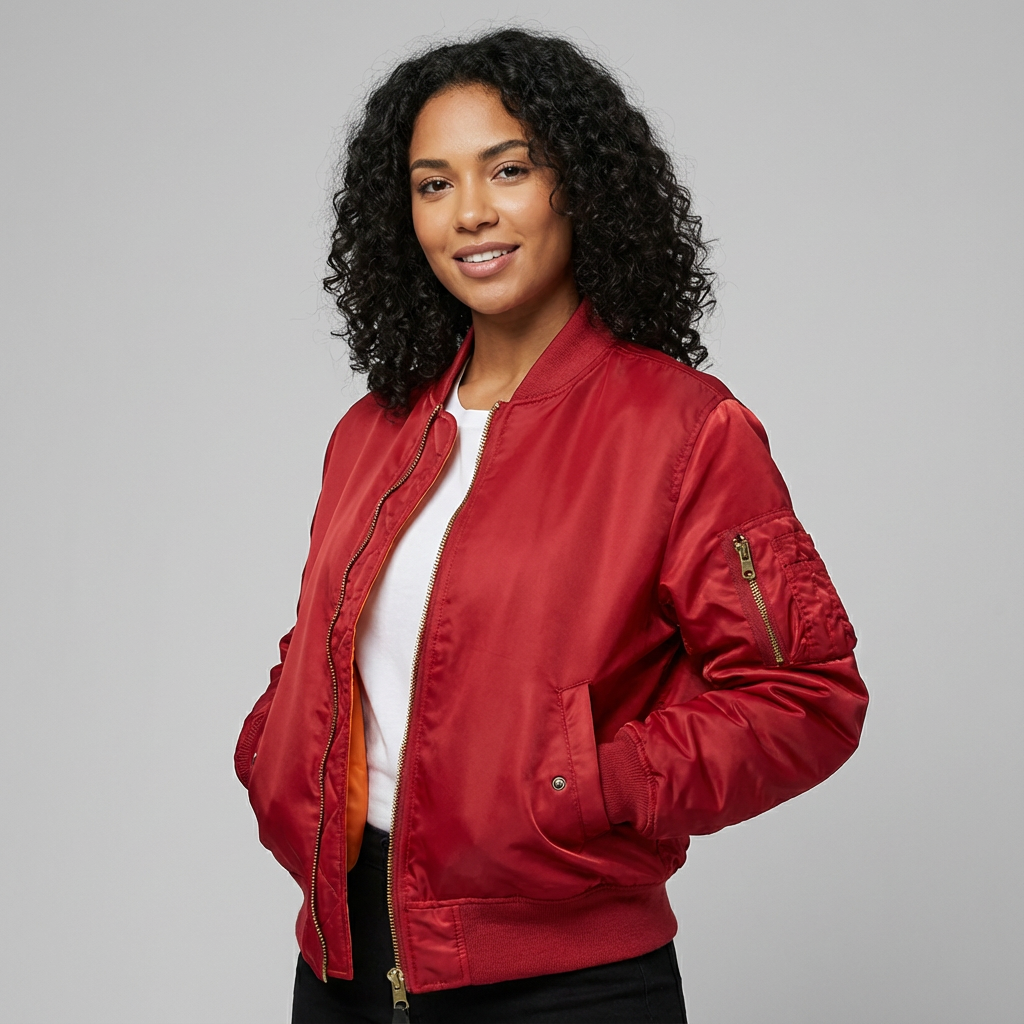 Classique blouson bomber avec détails utilitaires