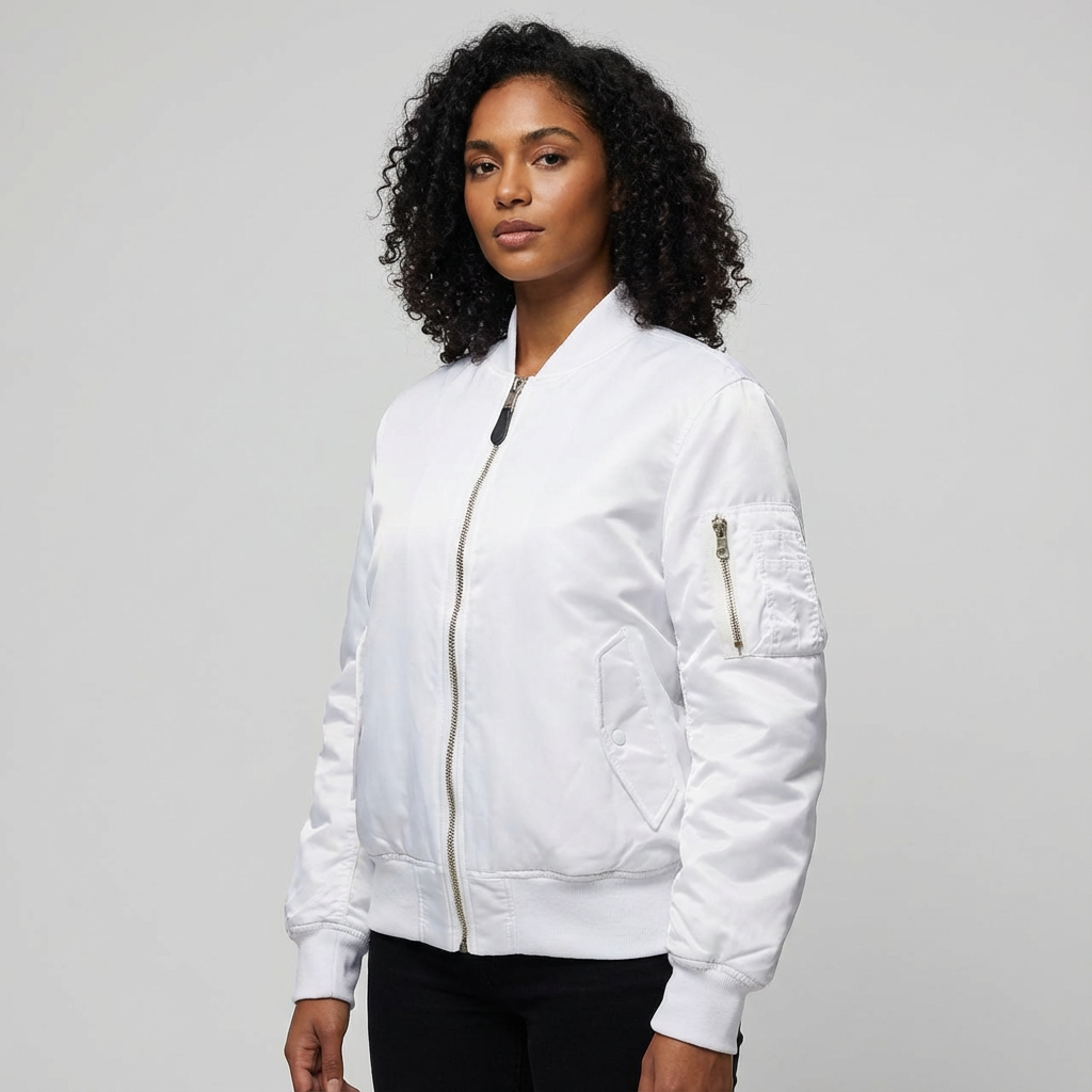 Classique blouson bomber avec détails utilitaires