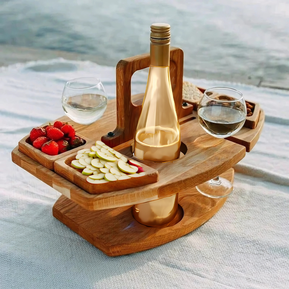 Outdoor Table : Table de Pique-Nique Pliable Compacte en Bois dans Default Title de Marche Lino