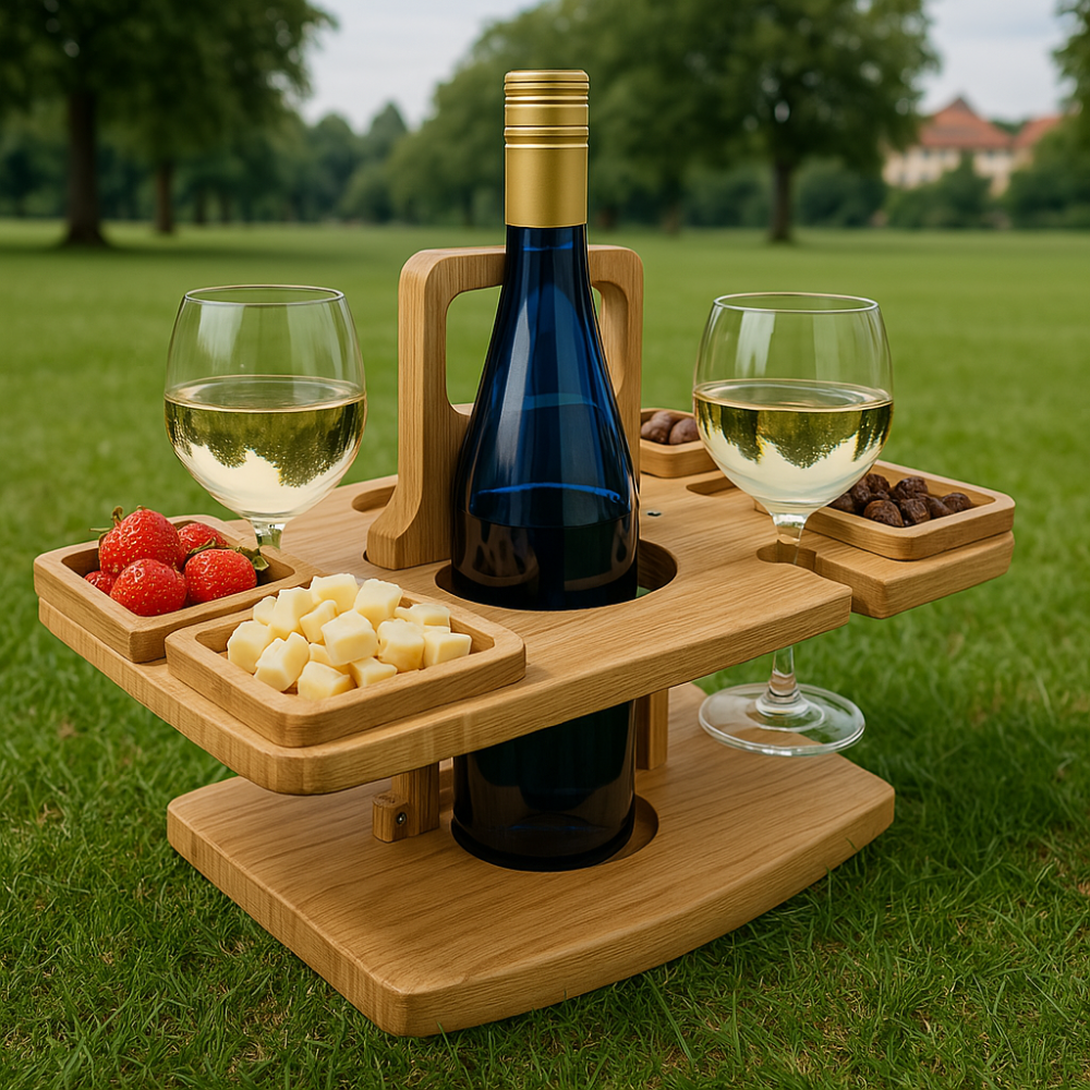 Outdoor Table : Table de Pique-Nique Pliable Compacte en Bois dans de Marche Lino