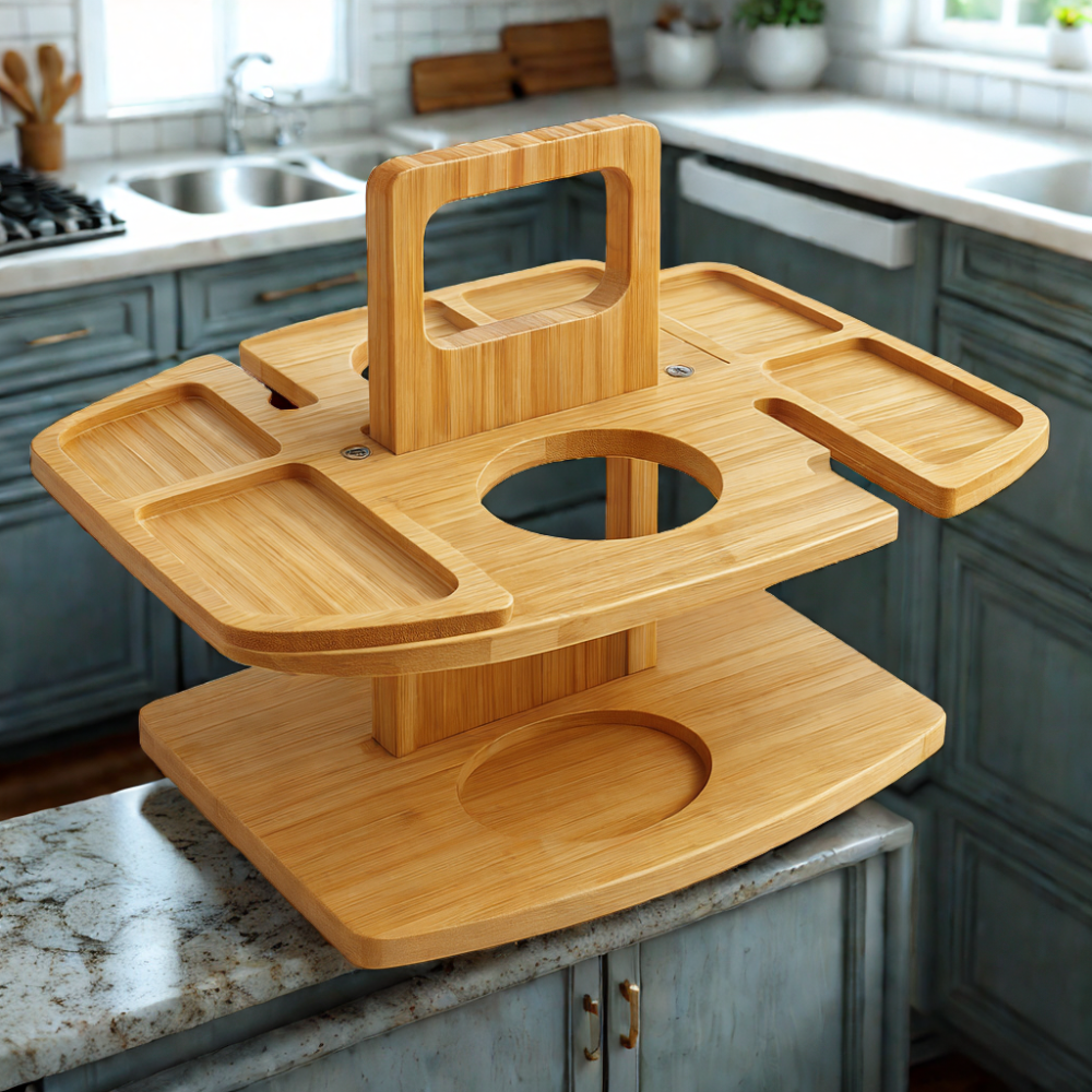 Outdoor Table : Table de Pique-Nique Pliable Compacte en Bois dans de Marche Lino