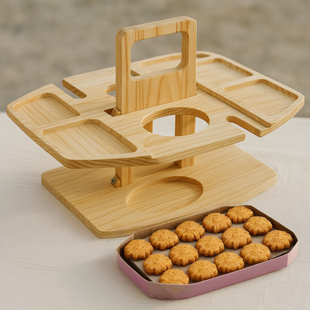 Outdoor Table : Table de Pique-Nique Pliable Compacte en Bois dans de Marche Lino