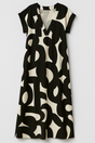 Robe Longue Chic Col V pour Femme à Silhouette Élégante