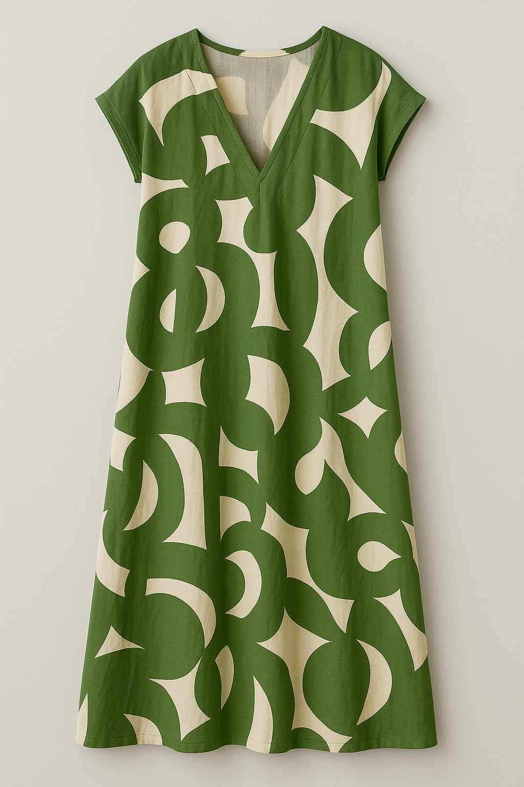 Maxi Dress : Robe Longue Chic Col V pour Femme à Silhouette Élégante dans de Marche Lino