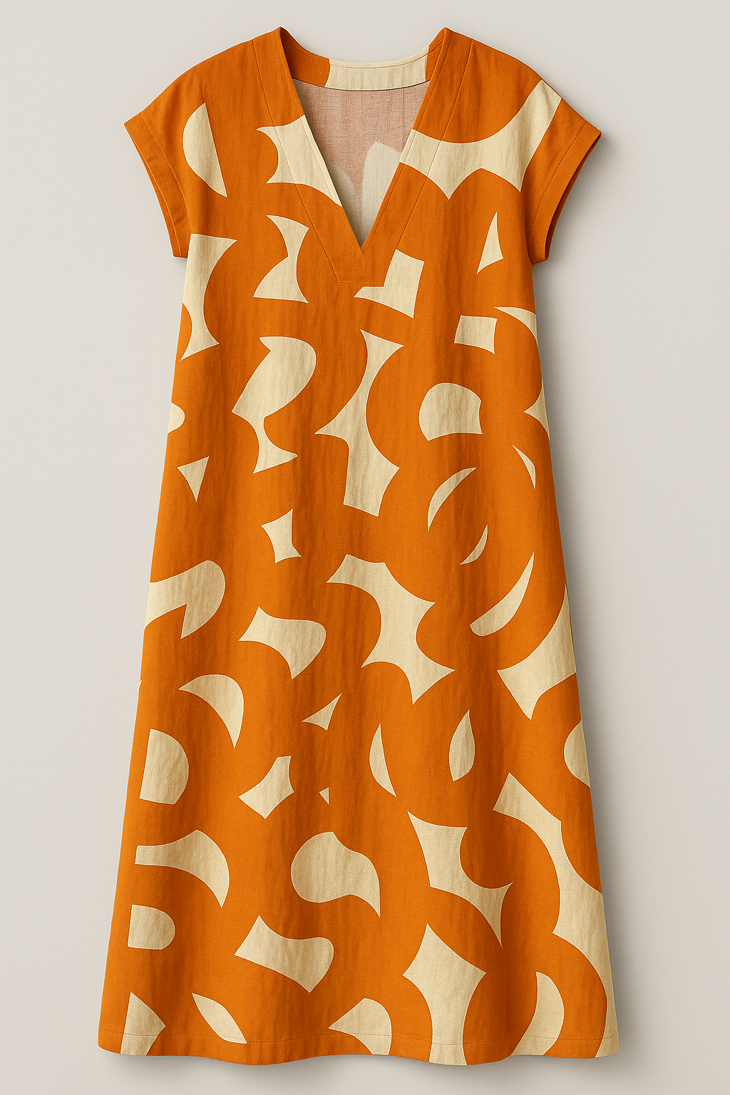 Maxi Dress : Robe Longue Chic Col V pour Femme à Silhouette Élégante dans de Marche Lino