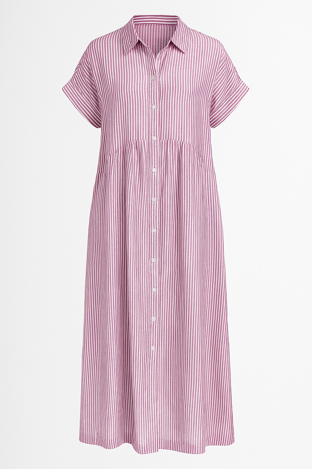 Vestido midi elegante para mujer con bolsillos prácticos