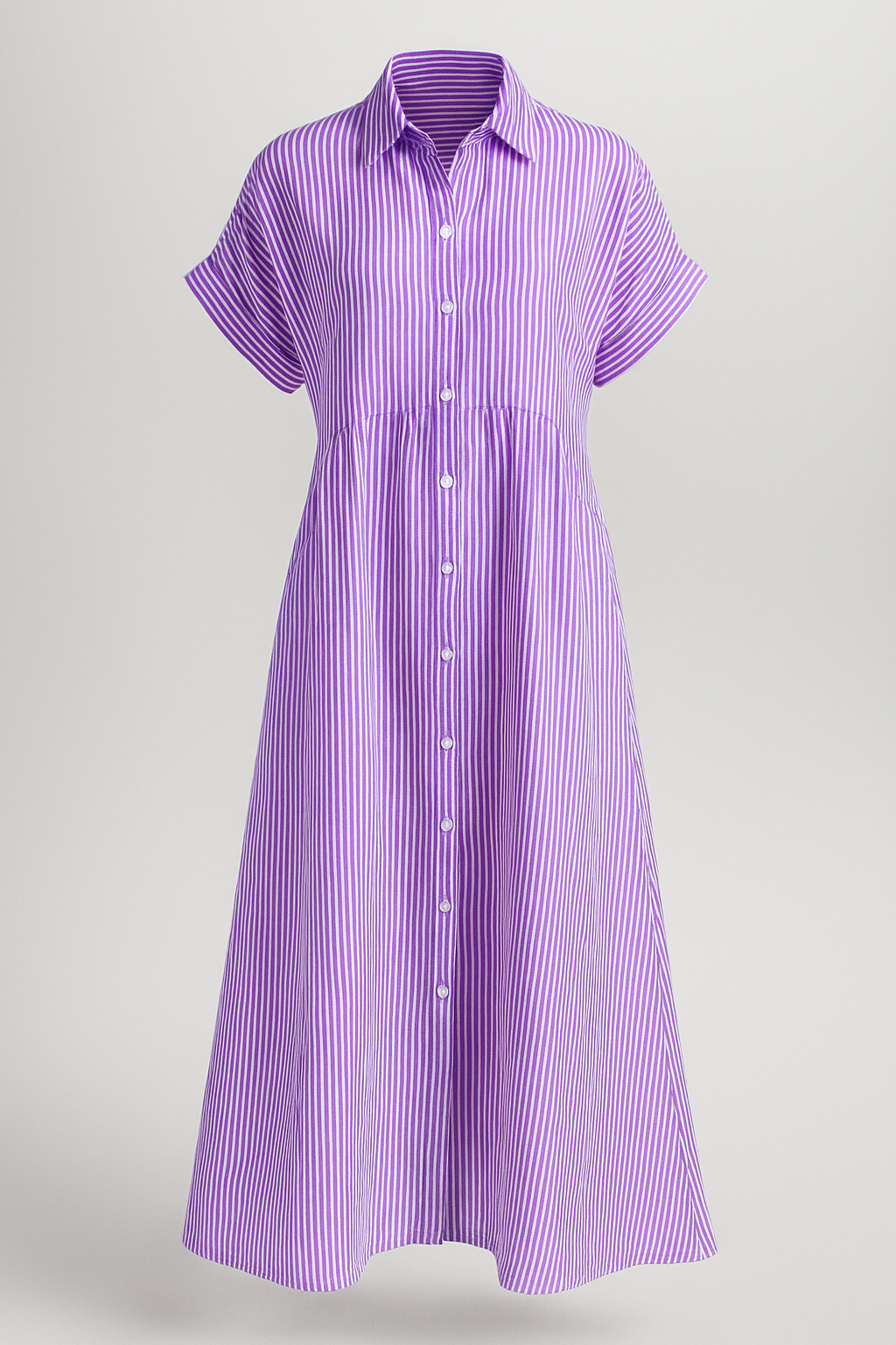 Vestido midi elegante para mujer con bolsillos prácticos