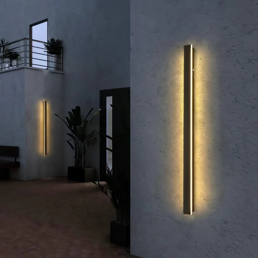 Lighting : Applique Murale Extérieure LED Moderne – Jardins & Terrasses dans 60cm Blanc Froid de Marche Lino