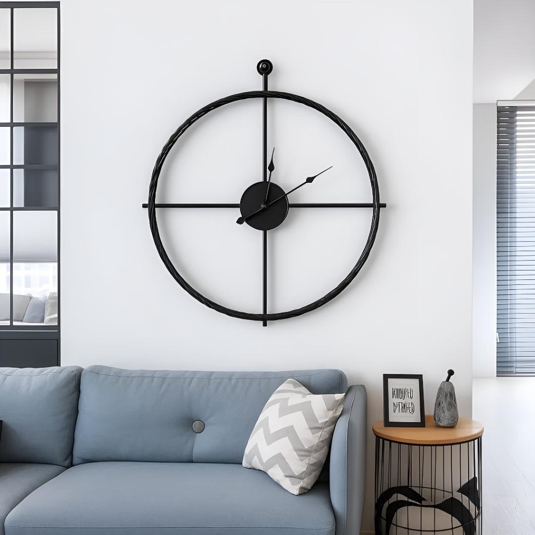 : Grande Horloge Murale Silencieuse dans de Marche Lino