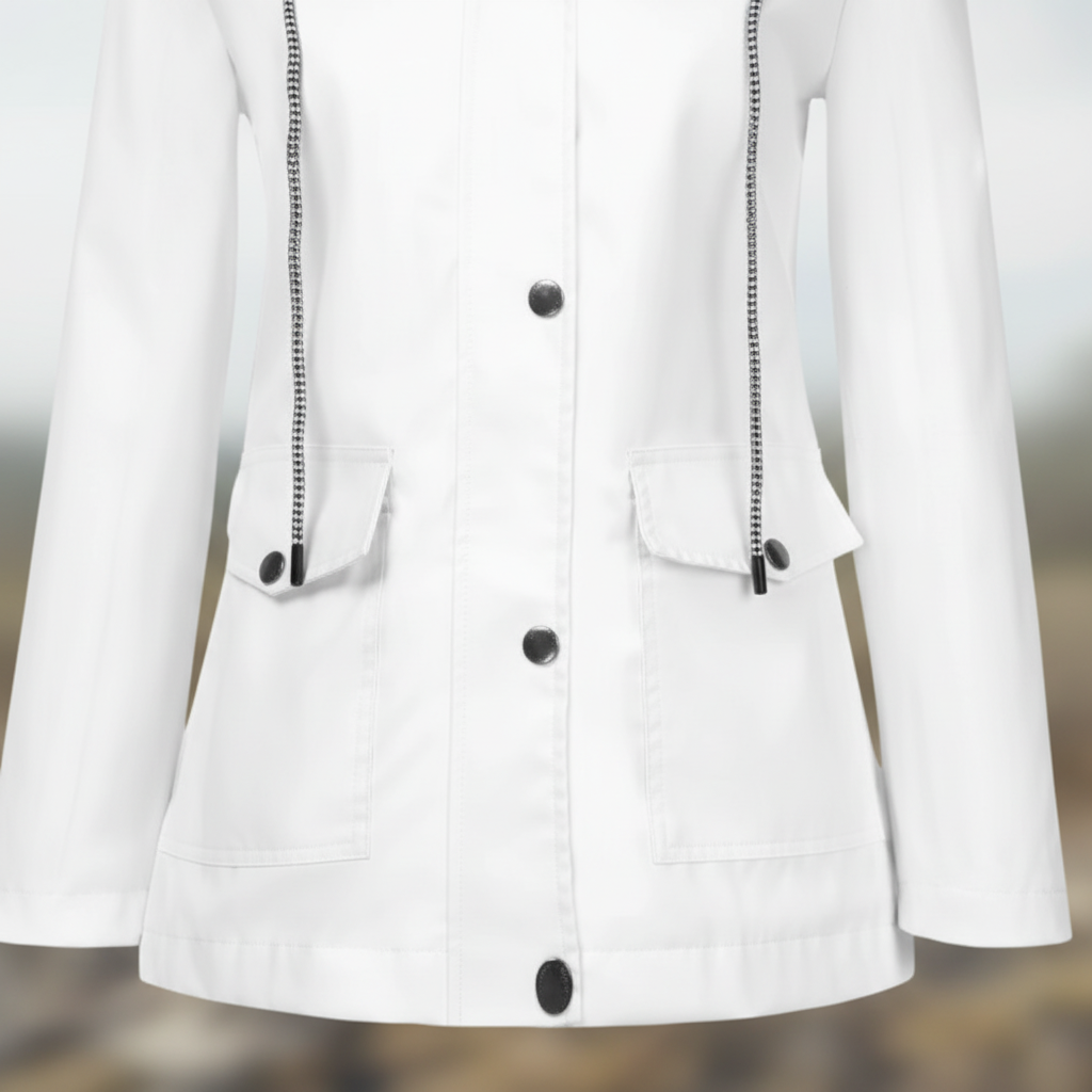 Jackets : Veste Légère à Capuche Femme avec Doublure Rayée dans de Roselva