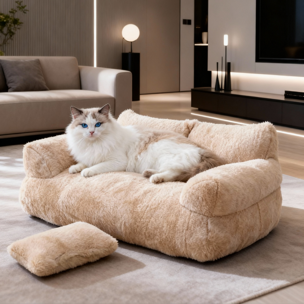 Lit pour Chien Douillet avec Coussin Inclus Coton
