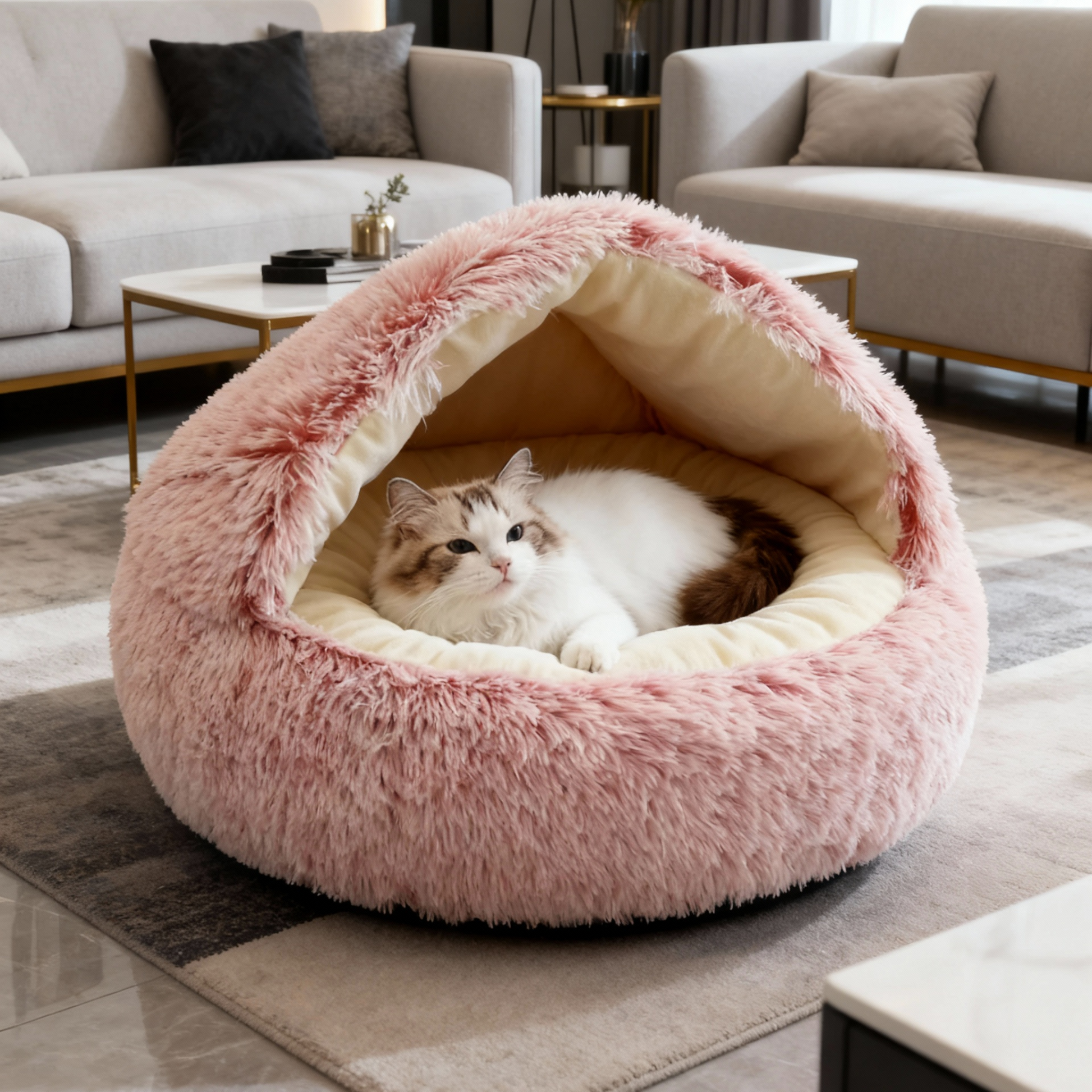 Lit pour Chien Douillet en Peluche
