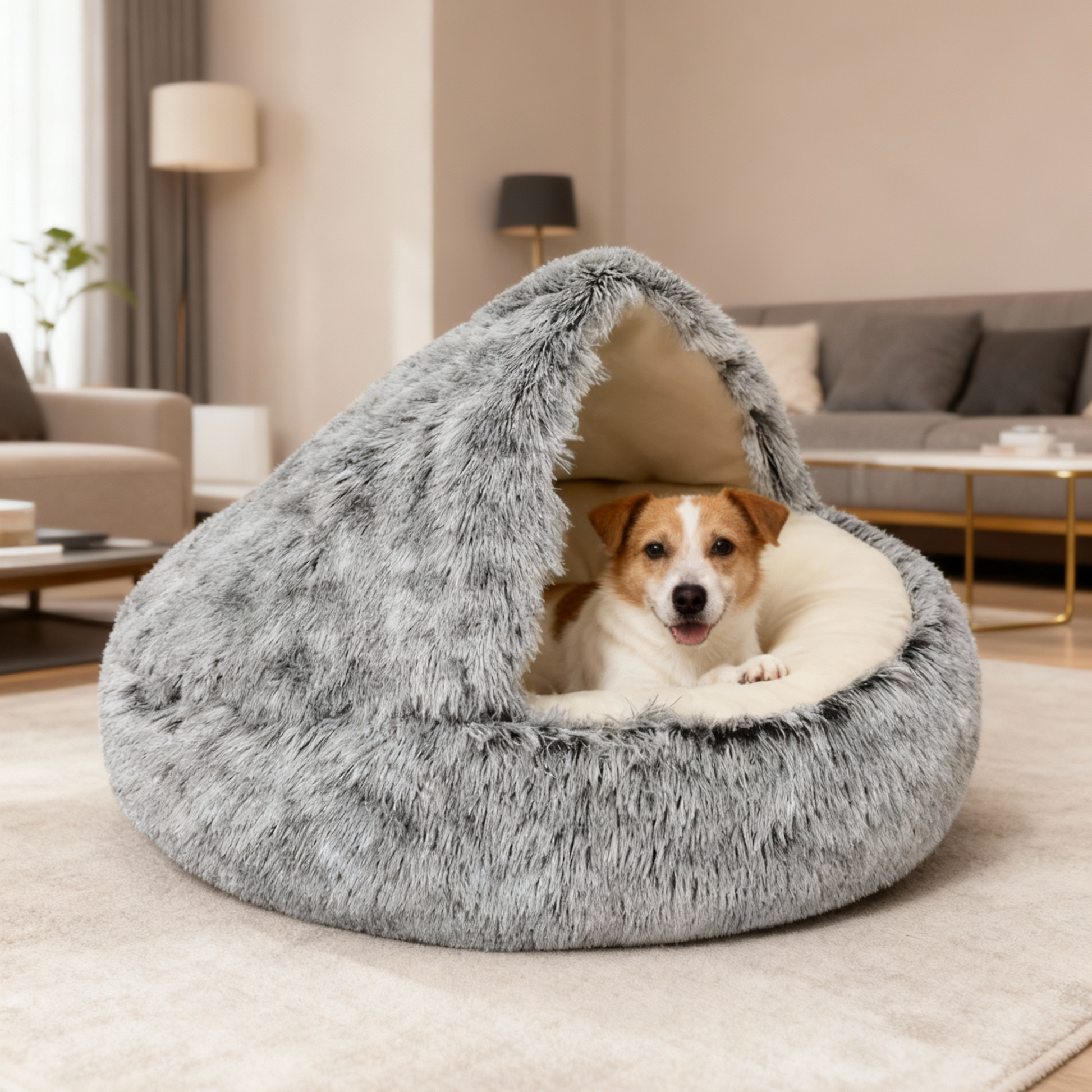 Lit pour Chien Douillet en Peluche
