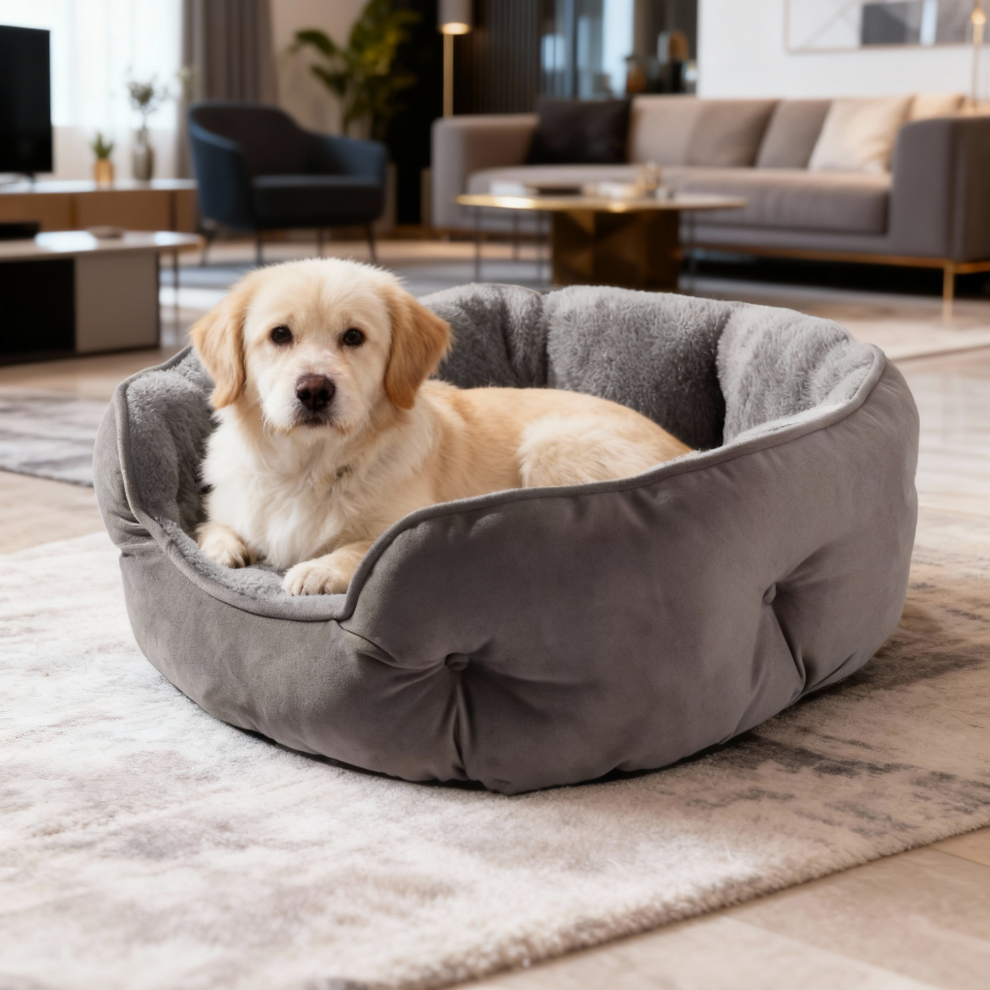 Lit Doux et Confortable pour Chien – 50 Cm