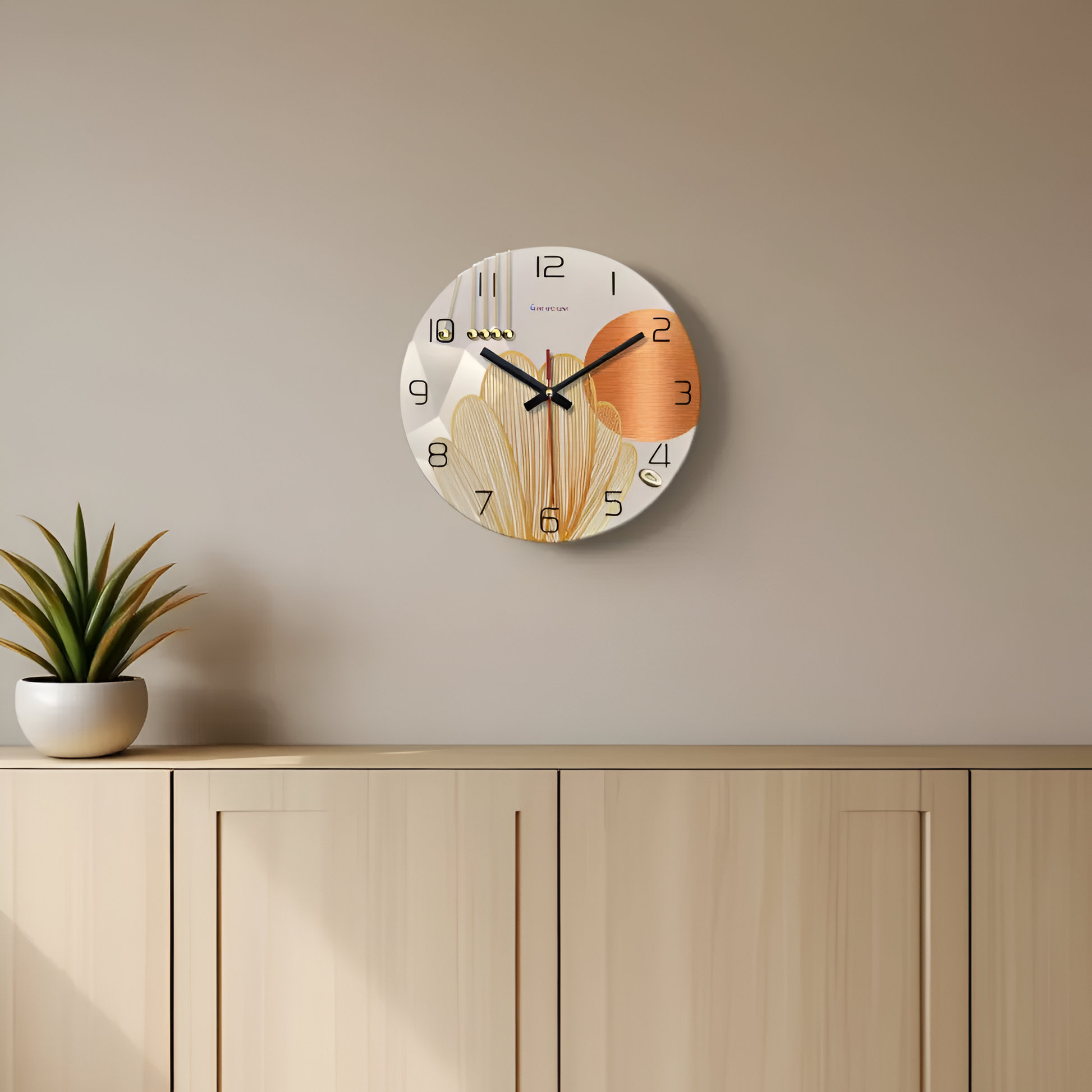 Horloge Murale Géométrique Verre