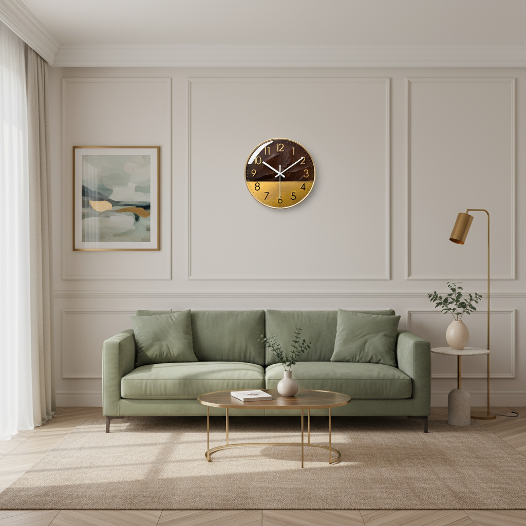 Horloge Murale Design Moderne Silencieuse Verre