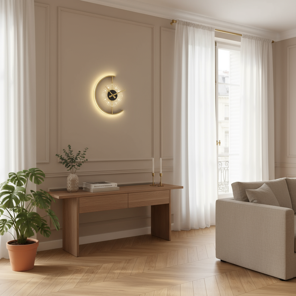 Applique Murale pour Homme Design Moderne pour Salon Acrylique Or