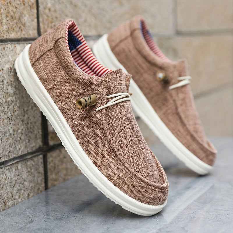 Mocassins Hommes Toile - Légers avec Laçage Souple