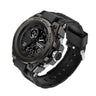 watches : Montre Homme Noire Militaire - Montre-bracelet analogique étanche avec Cadran Multifonction dans Noir de Marche Lino