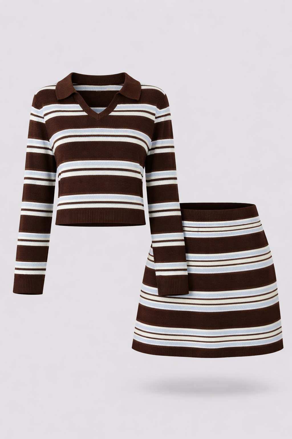 Ensemble Femme à Rayures Ample Coton