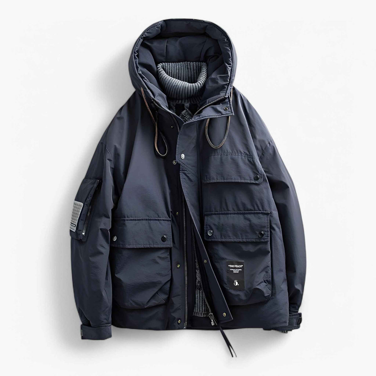 Parka : Parka Homme Victor - Manteau d'Hiver Chaud Imperméable Style Urbain dans Noir de Marche Lino