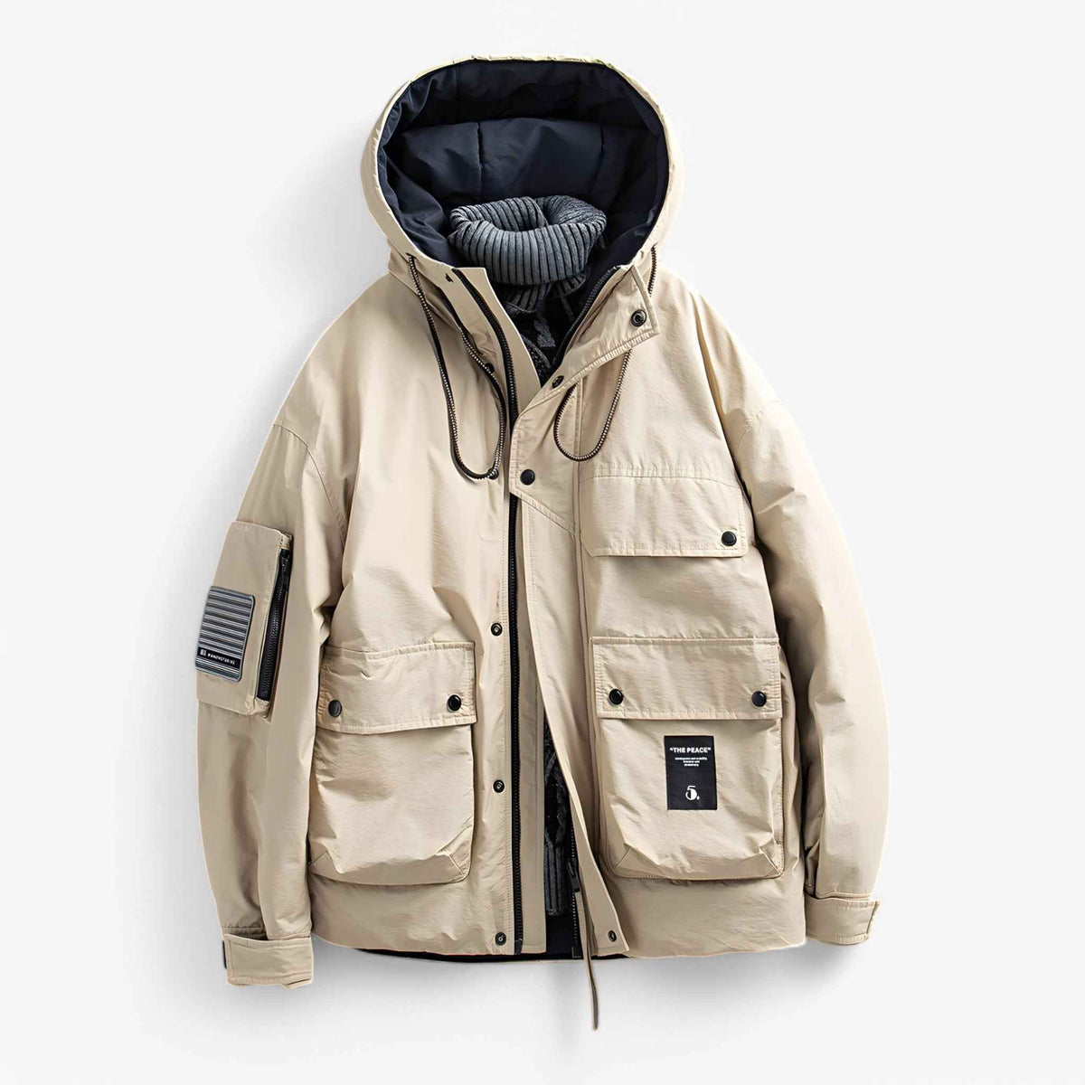 Parka : Parka Homme Victor - Manteau d'Hiver Chaud Imperméable Style Urbain dans Kaki de Marche Lino