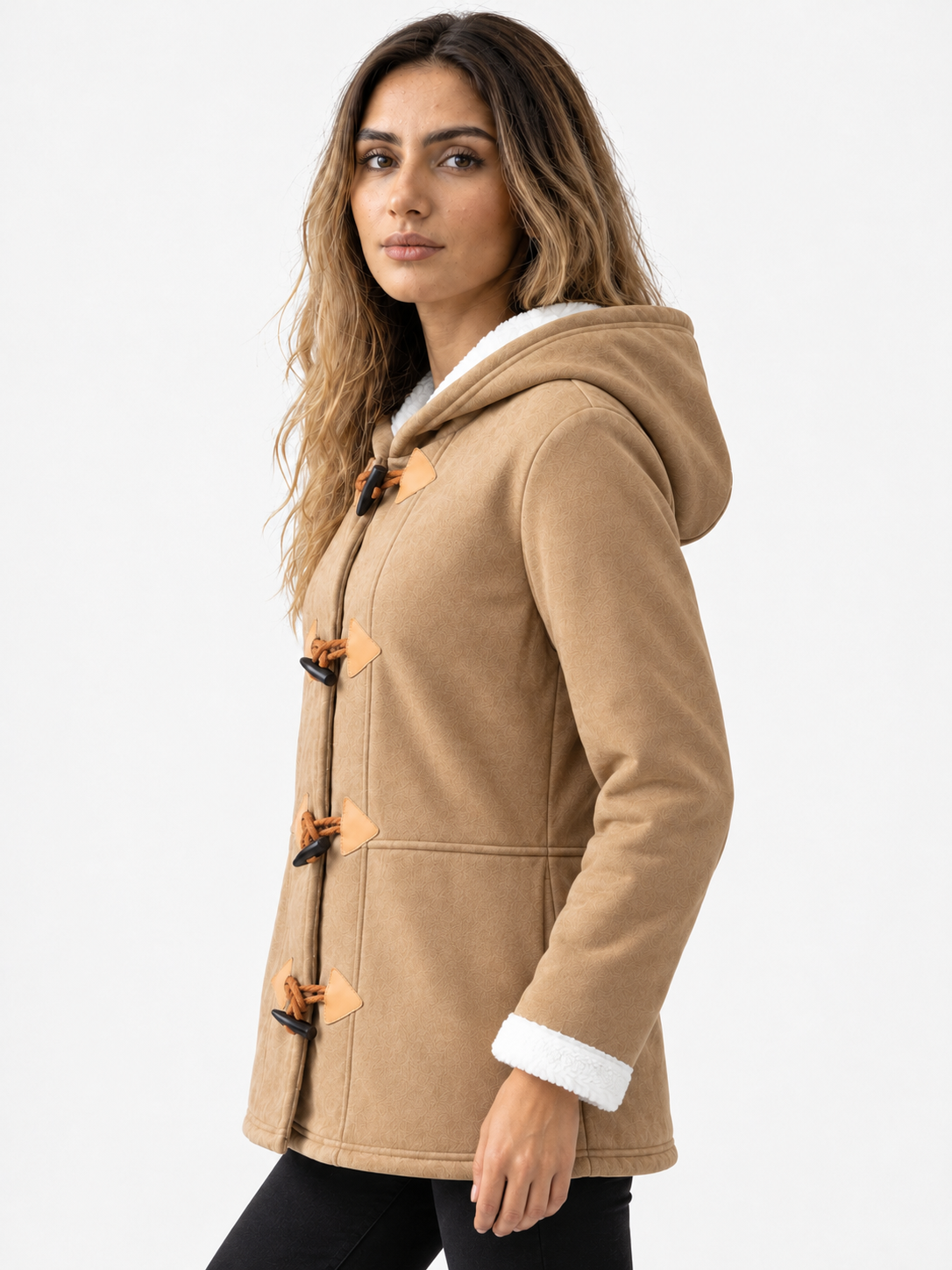 Wintermantel für Damen mit Kapuze, lässige Wintermode  