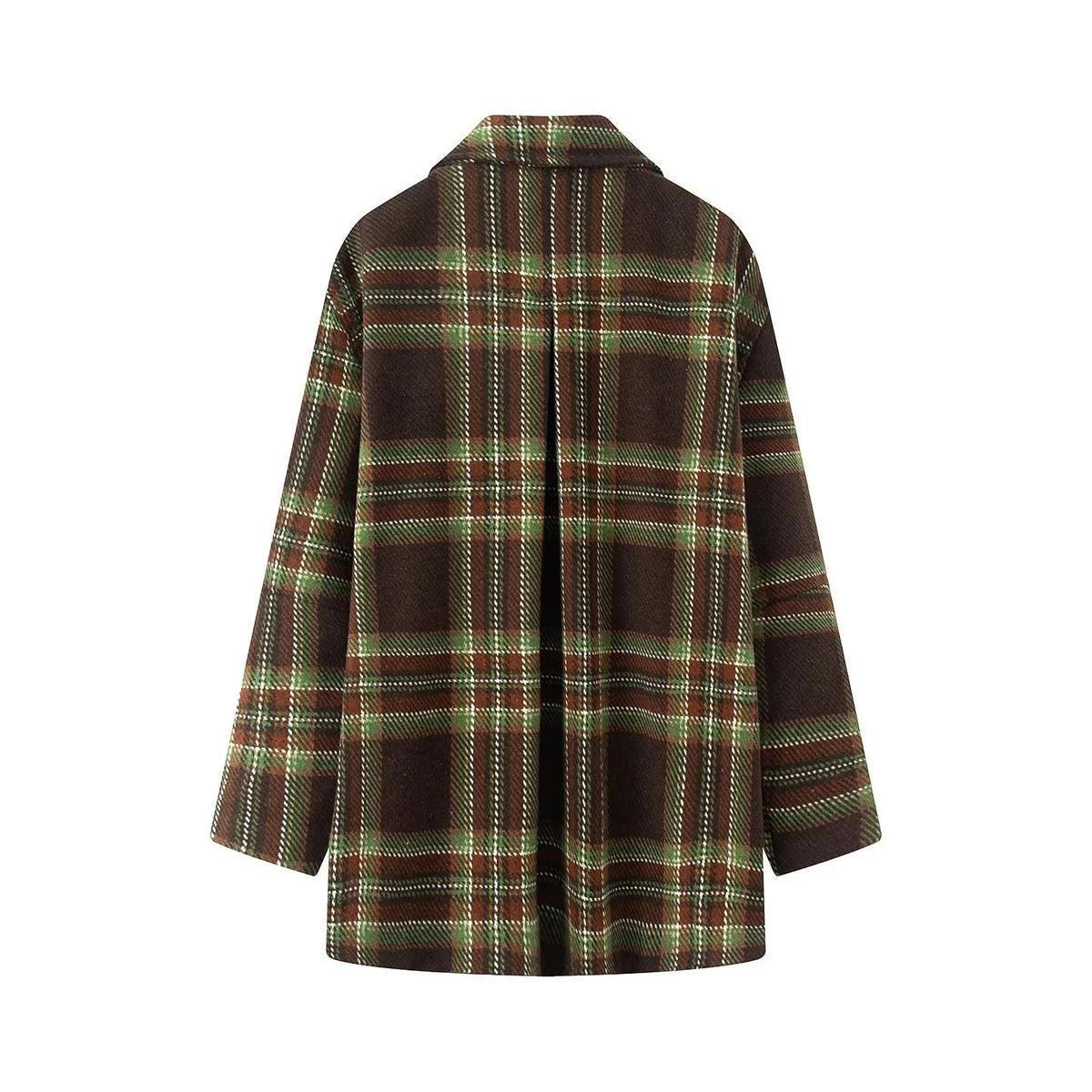 Manteaux : Manteau Hiver Femme À Carreaux Manteaux Look Élégant dans de Marche Lino