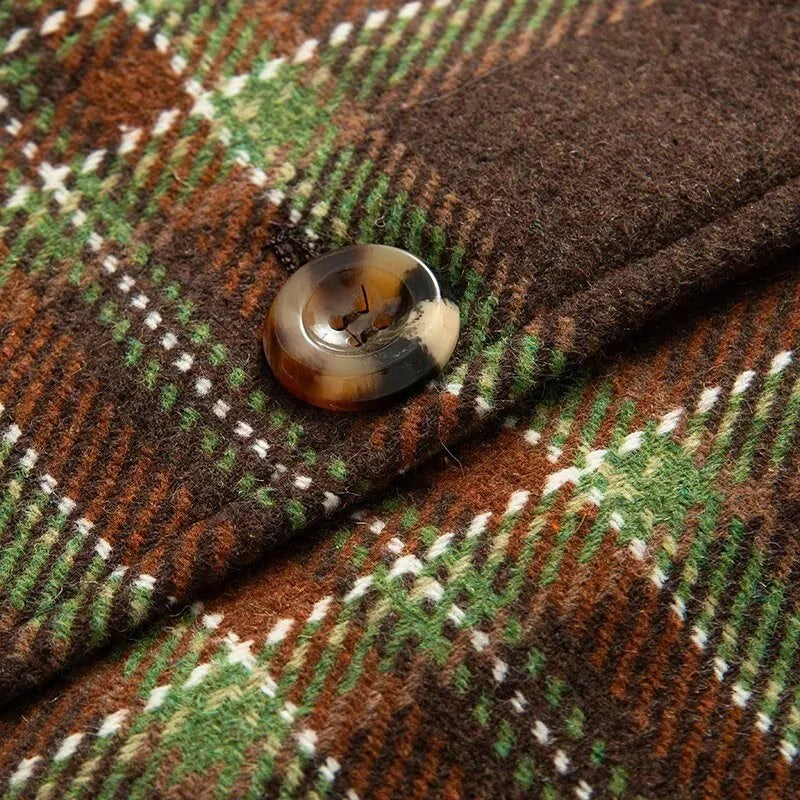 Manteaux : Manteau Hiver Femme À Carreaux Manteaux Look Élégant dans de Marche Lino
