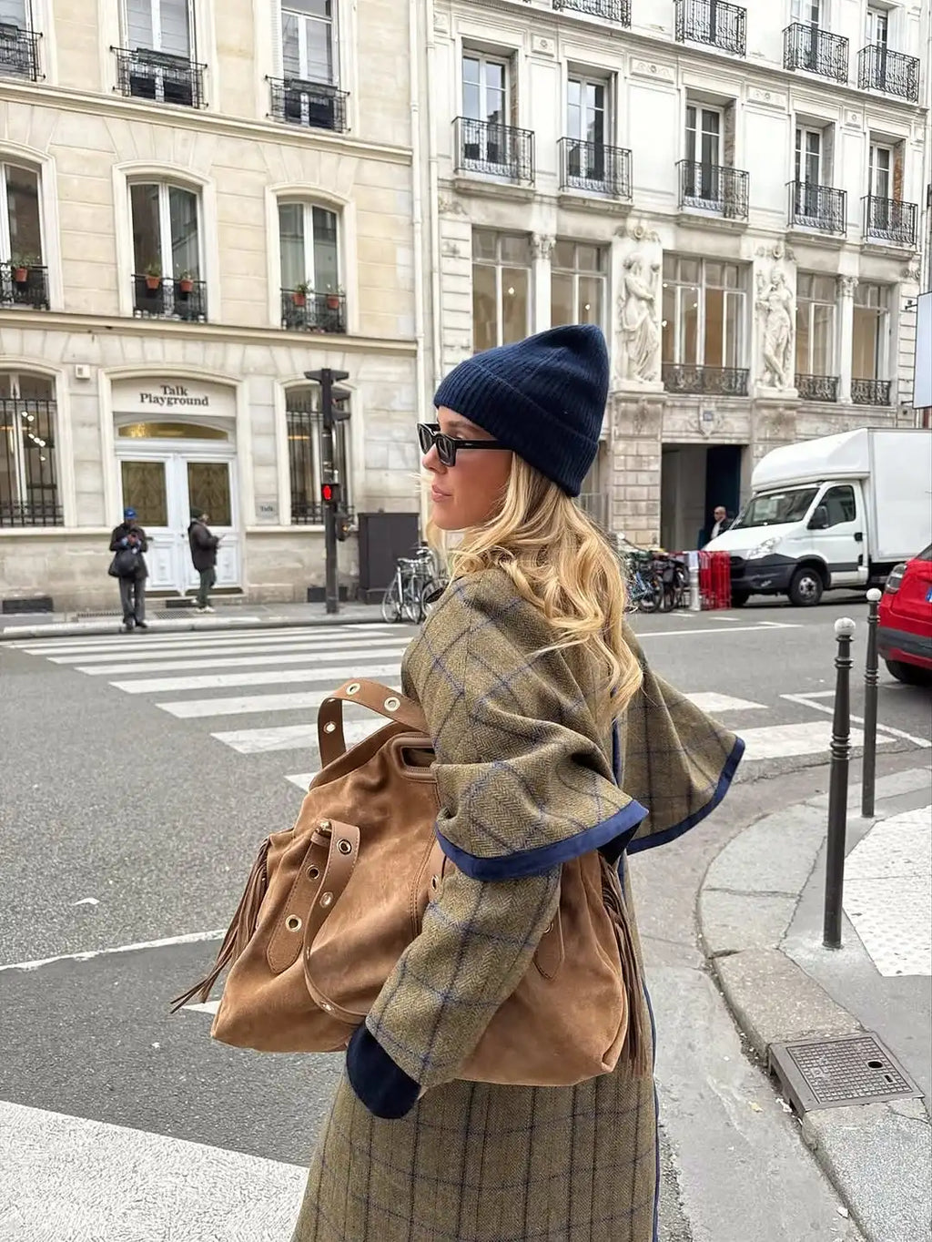 Manteau Long Femme Hiver à Carreaux 4