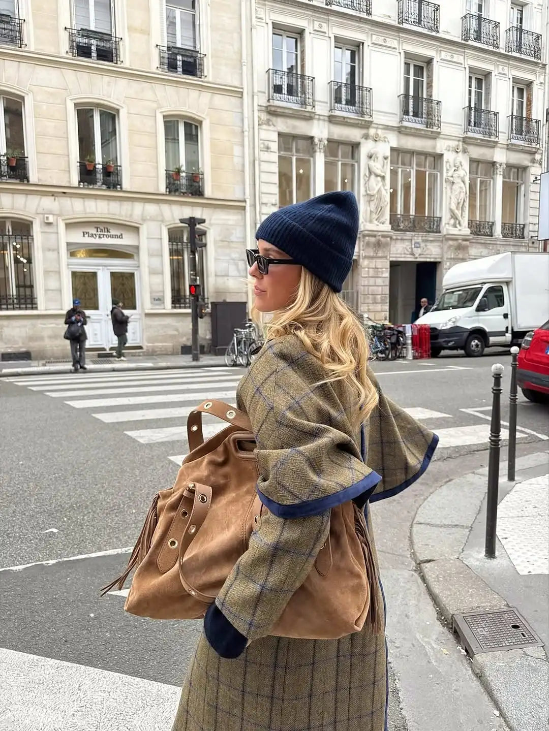 Manteau Long Femme Hiver à Carreaux 4
