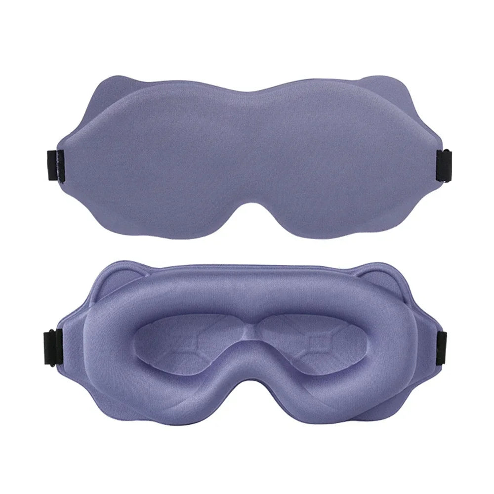 Masques de sommeil : Masque de Sommeil 3D Ajustable - Confort Anti-Lumière pour Homme & Femme dans Violet de Marche Lino