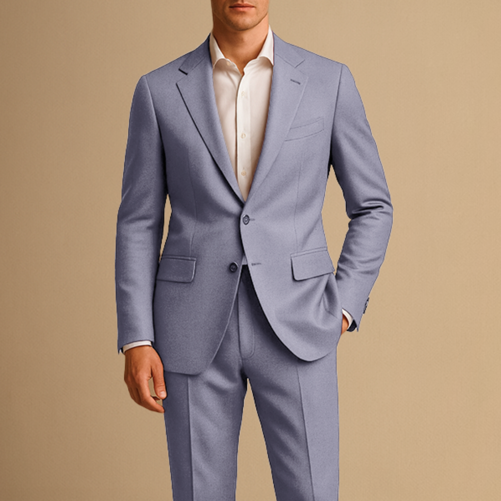 Men's Suits : Costume Slim Fit Léger Deux Pièces pour Homme pour Mariages et Événements Formels dans Gris de Concept Palermo