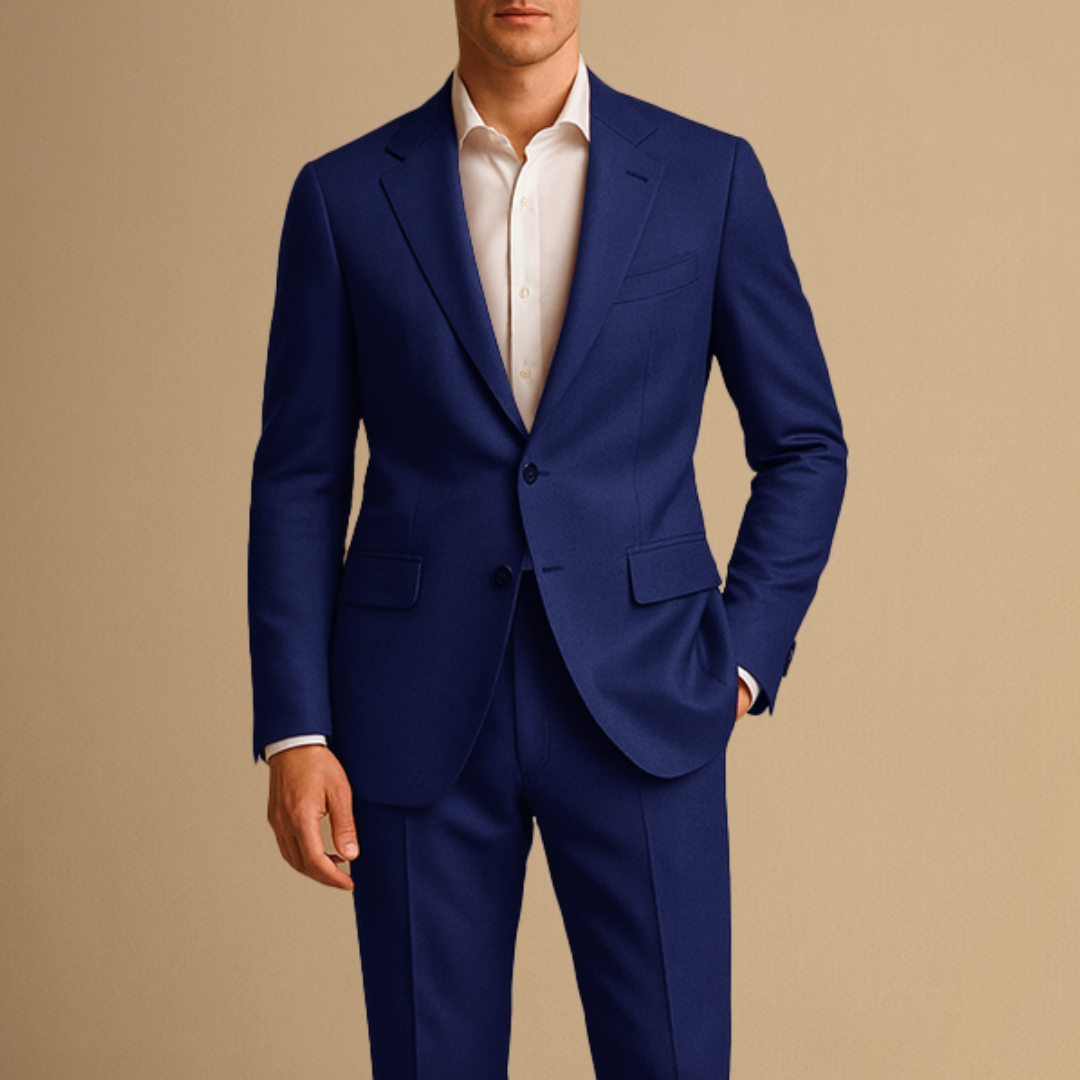 Men's Suits : Costume Slim Fit Léger Deux Pièces pour Homme pour Mariages et Événements Formels dans Bleu Marine de Concept Palermo