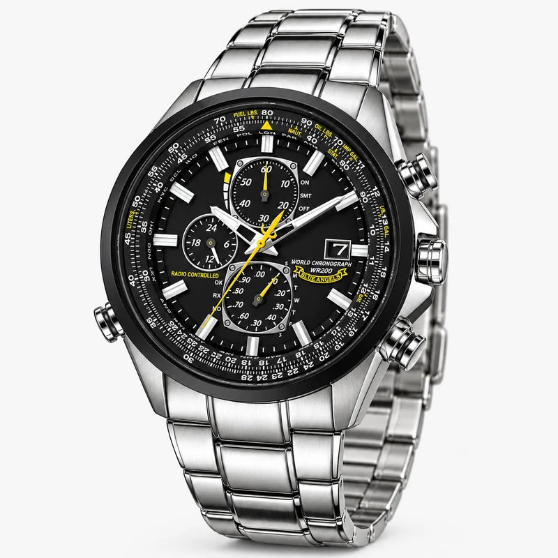 men's watch : Montre Chronographe Homme MultiSteel Cuir Marron, Élégante et Précise pour un Style Raffiné dans de Marche Lino