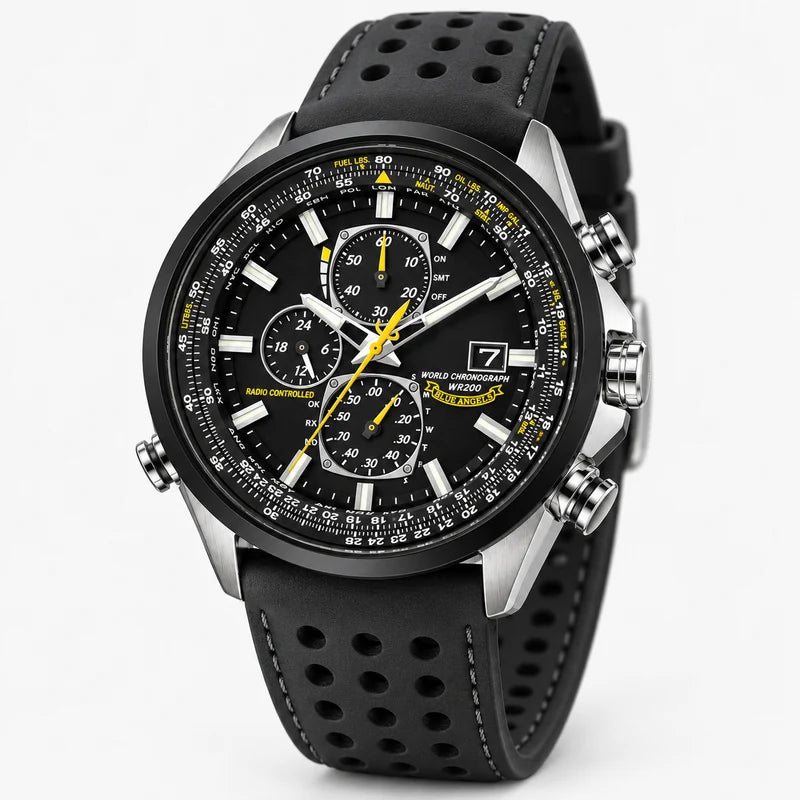 men's watch : Montre Chronographe Homme MultiSteel Cuir Marron, Élégante et Précise pour un Style Raffiné dans de Marche Lino