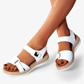 Sandales Orthopédiques Femme Confortables en Cuir avec Support de Voûte Plantaire