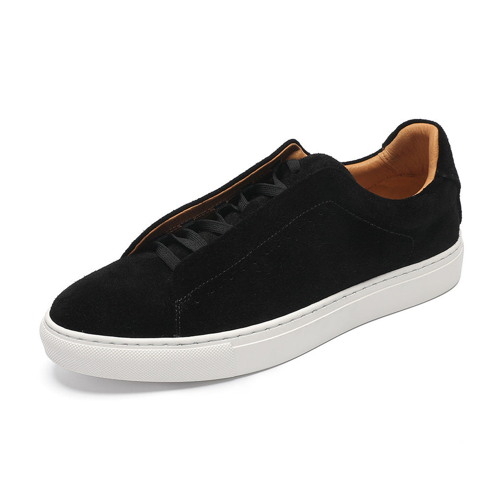 : Baskets homme en nubuck - Sneakers confortables et stylées dans Noir de Marche Lino