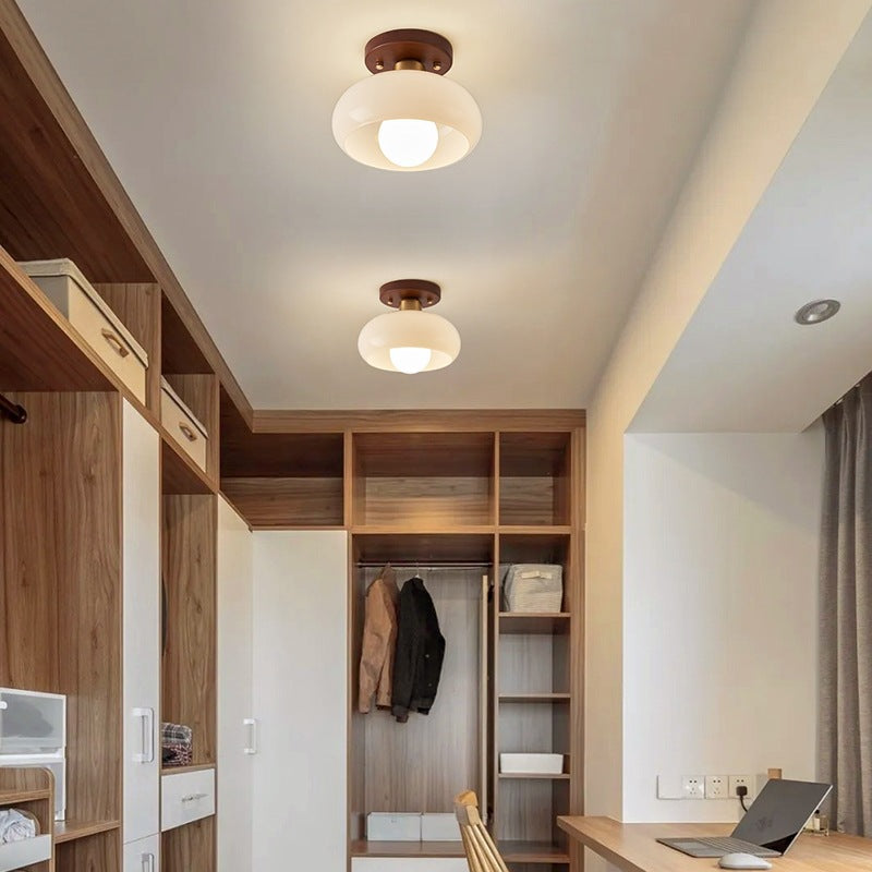 Lighting : Plafonnier Bauhaus Moderne – Dôme en Verre Sculptural dans de Marche Lino