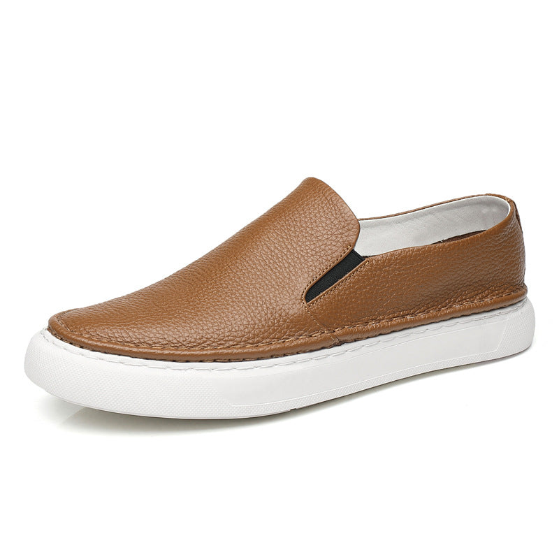 : Mocassin homme en cuir véritable - Confort et allure élégante dans Marron de Marche Lino