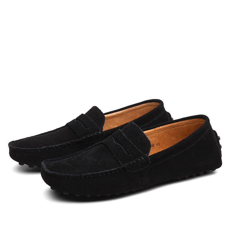 : Mocassin homme en nubuck - Élégance et confort moderne dans Noir de Marche Lino