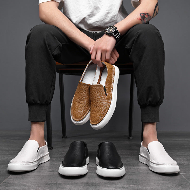 : Mocassin homme en cuir véritable - Confort et allure élégante dans de Marche Lino