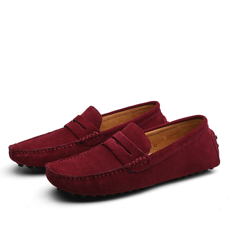 : Mocassin homme en nubuck - Élégance et confort moderne dans Bordeaux de Marche Lino
