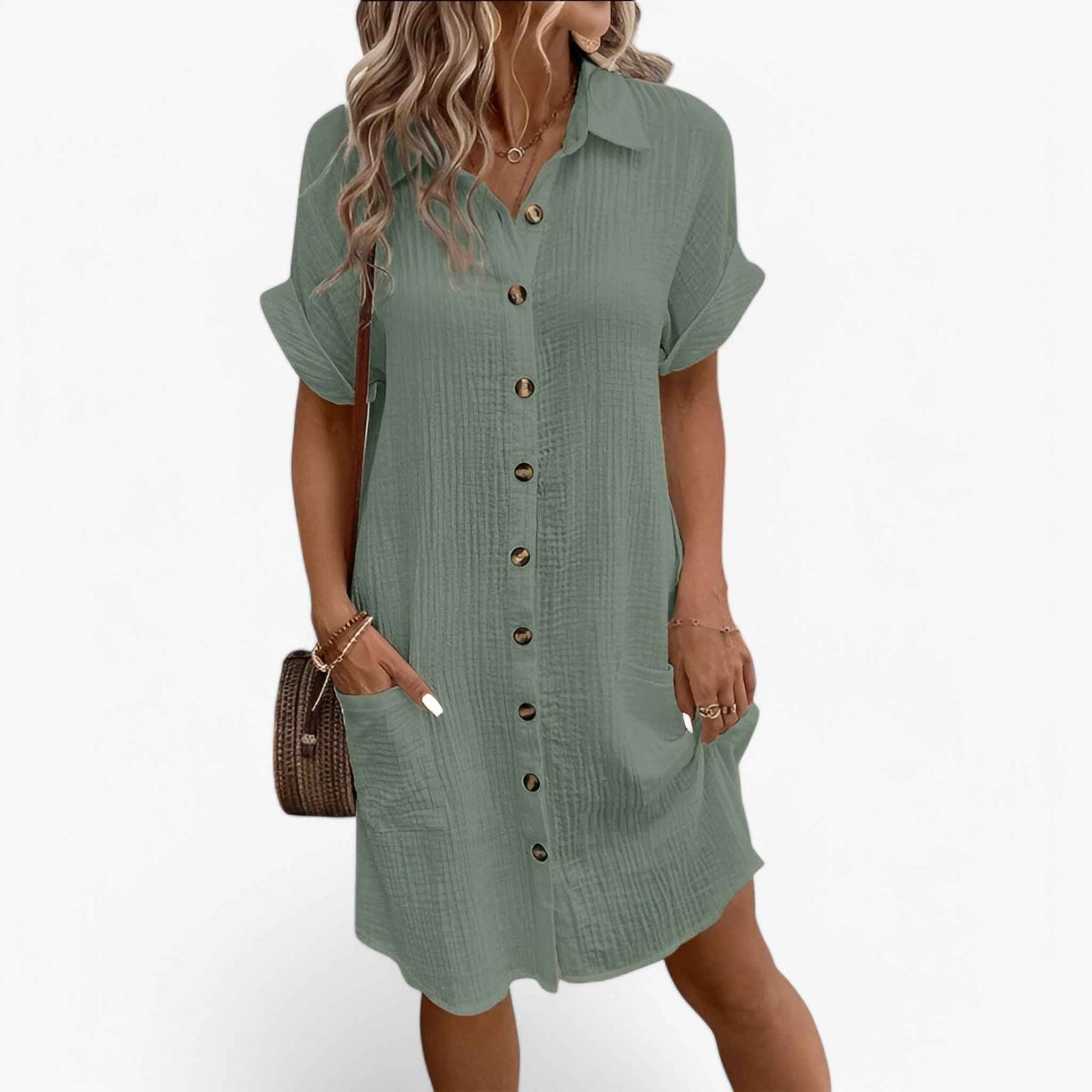 Olivia | Sommerkjole – Elegant Stofblanding, Perfekt til Enhver Anledn